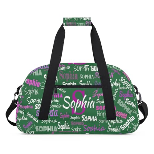 Custom Gymnastics Bag, Carry Practice Travel Bag, Dark Grass Green | Personalized Sports Gym Bag for Teens Boys Girls Waterproof Weekender Bag - color: Color 11