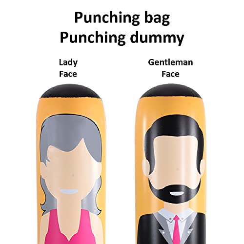 Inflatable Punching Bag for Adults and Kiddly, Free Standing Punching Bag, 58 Inch Boxing Bag, Kickboxing Bag, Punching Dummy for Karate and Taekwondo Practice