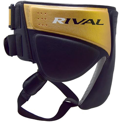 RIVAL Boxing RNFL10 360 Groin Protector with Intelli-Shock D3O Foam, Intelligently Adapts to The Intensity of Any Hit - color: Black/Gold, size: X-Large