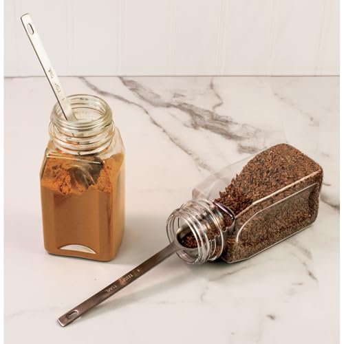 Mrs. Anderson’s Baking Spice Jar Measuring Spoons, Heavyweight 18/8 Stainless Steel, Set of 6 Narrow Measuring Spoons - style: Spice Spoons, 6-Piece Set