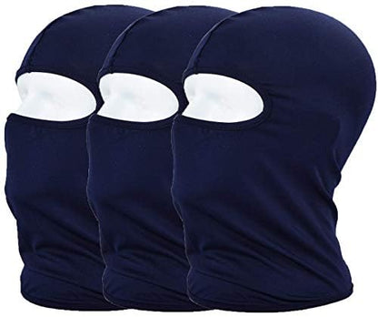 Balaclava Sun/uv face mask UPF 50+ ski mask Neck Gaiter face Scarf Outdoor Sports 3pack - color: Navyx3