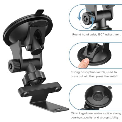 Suitable for Uniden R7 R8 Radar Detector, Car Radar Detector Suction Cup Bracket, Windshield and Dashboard Mounting Mount