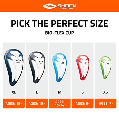 Shock Doctor BioFlex Athletic Cup, Vented Protection, Adult Sizes - size: X-Large