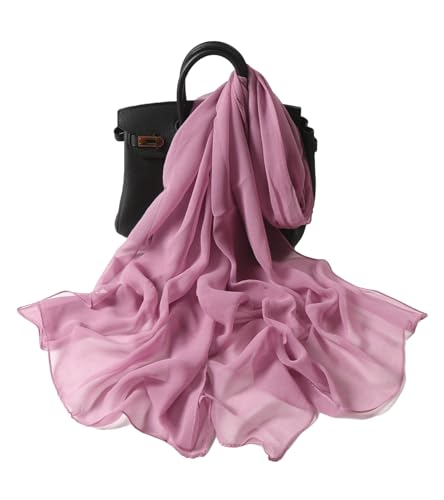 Long Chiffon Sheer Scarf For womens - color: Cameo Brown