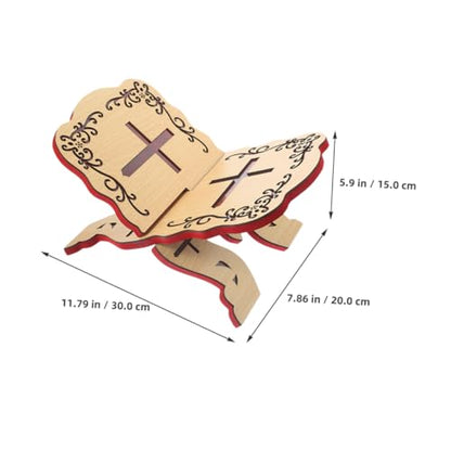 SHOWERORO Quran Holder Stand Hand-Carved Book Stand for Reading Elegant Islamic Decoration Multi-Functional Wood Book Storage for Quran and Other Texts