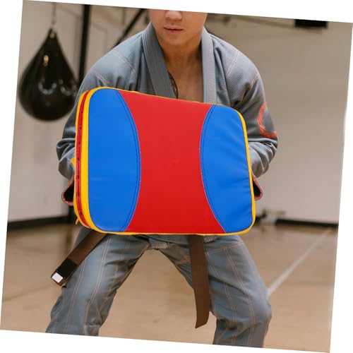 BESPORTBLE Small Curved Kickboxing Training Pad Lightweight Taekwondo Side Kick Shield with Wrist Strap for Martial Arts Practice