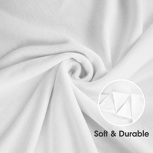 JML Large Microfiber Bath Towel, 4 Pack, 30" x 60" | Hanging Loop, Soft, Extra Absorbent, Quick Dry as Spa, Sauna, Salon Hair Wrap - color: Microfiber White, size: 4 Pack (30 in x 60 in)
