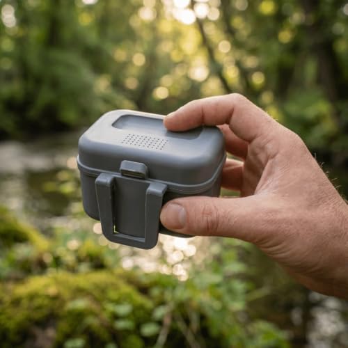 Fishing Bait Boxes - Water Proof Live Bait Container for Shrimp, Portable Bait Holder for Freshwater & Saltwater Fishing (Grey, 3.54x2.36x2.17in)‌