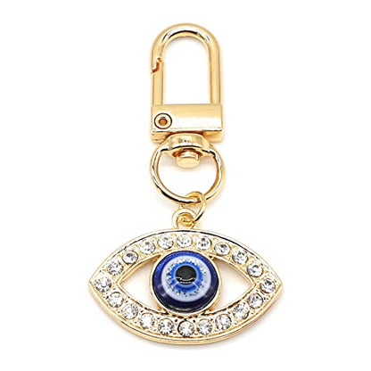 Evil Eye Keychains Car Key Ring Bag Purse Charm for Women Men - Good Luck Amulet Protection - color: C