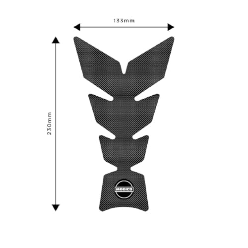Silicone Motorcycle Tank Pad - Strong Adhesive Non-Slip Pads, Enhanced Grips & Traction, Fuel Tank Protector, Universal Fit (Black Goat) - size: Black Goat