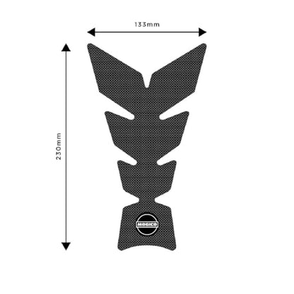 Silicone Motorcycle Tank Pad - Strong Adhesive Non-Slip Pads, Enhanced Grips & Traction, Fuel Tank Protector, Universal Fit (Black Goat) - size: Black Goat