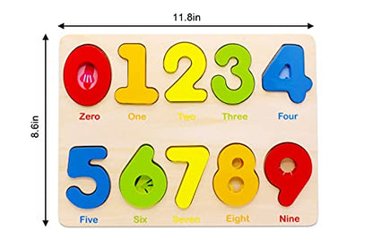 Aile Wooden Preschool Learning Number Puzzles Toys for Kids Age 2-4， Educational Toys. - style: Number Puzzle