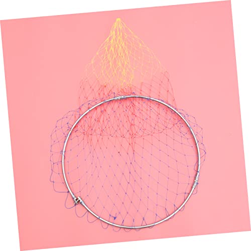 Abaodam Fish Net Bag Accessories Mesh Collapsible Fishing Net Replacement Fishing Net Pole Foldable Fishing Trap - color: Multi