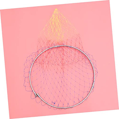 Abaodam Fish Net Bag Accessories Mesh Collapsible Fishing Net Replacement Fishing Net Pole Foldable Fishing Trap - color: Multi