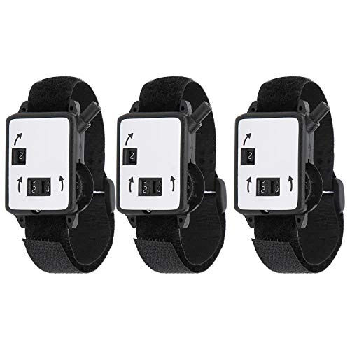 Socobeta 3Pcs Manual Golf Stroke Counter Wrist Watch Style Score Keeper Accessories