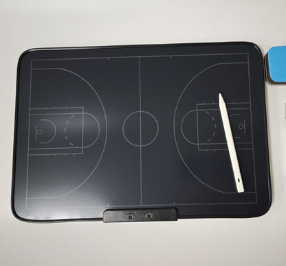 16“Double Side LCD Coaching Board Football Tactics Board | Double Side Use,One-Touch Erase Lock,Includes Stylus Pen,9.4 inch x 13.4 inch screen
