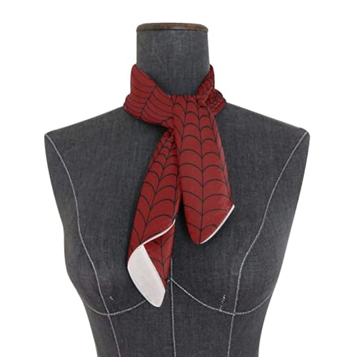 Bolaz Red Spiderweb Women's Square Silk Hair Scarves and Wraps Headscarf Head Neck Scarf Bandana 24inch