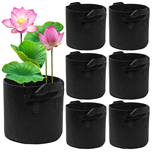 6Pack Lily Aquatic Plant Pots for Pond | Durabl Breathe Reusable Fabric Plant Pots for Aquatic Plants, Potato, Carrot, Onion, Flower - style: Antique 6PCS