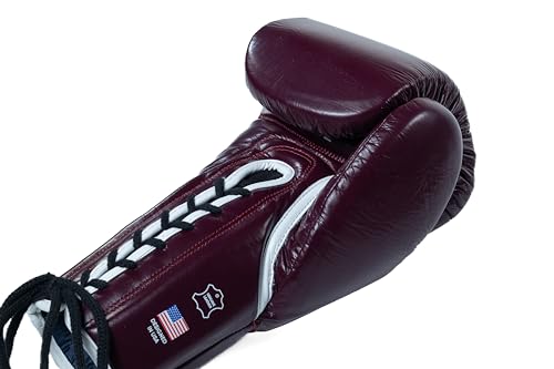 HIT N MOVE All Day Pro Balance Boxing Gloves Gloves LACE UP (Burgundy Luxury, 14 Oz)