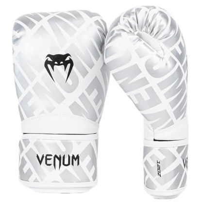 Venum Contender 1.5 Boxing Gloves - color: White/Silver, size: 10-Ounce
