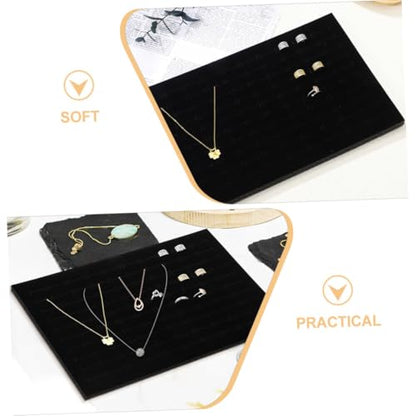 4pcs Black Sponge Organizer Box Inserts Soft Jewelry Display Cushion for Multifunctional Storage for Nail Art Accessories and Small Items Elegant Design for Easy Access