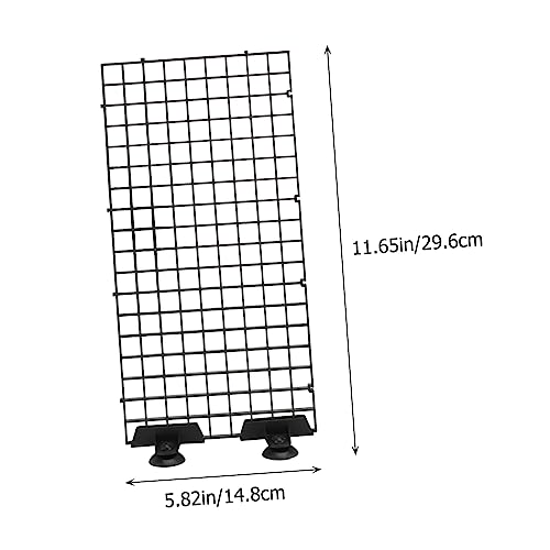 LIOOBO Separation Net Fish Tank Board with Clamp Pair Black for Betta Fish Aquariums