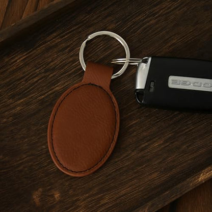 LaserGram Oval Keychain, Allah 1, Personalized Engraving Included (Dark Brown) - color: Dark Brown