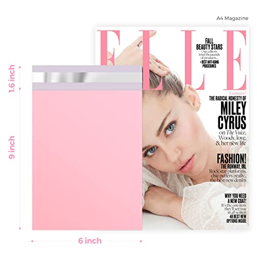 Metronic Poly Mailers 6x9 200 Pack, Small Shipping Bags for Clothing | Strong Adhesive Tear-resistant Mailing Bags, Shipping Envelopes, Packing Bags for Clothes, Small Business, Light Pink. - size: 6x9 200PC