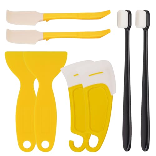 YIBECO 8pcs UV Resin 3D Printer Must-Have Tools | Scrapers,Silicone Spatulas,Brushes for Resin Transfer Cleaning and Protection Release FEP Film Vat Tank (8PCS) - size: 8PCS
