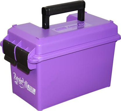 MTM AC50C-25 Ammo Can, 50-Caliber, Heavy-Duty Dual Latching System, Rugged Polypropylene Plastic, O-Ring Seal System, Water Resistant, Bulk Ammo Storage, USA Made, Purple - color: Purple