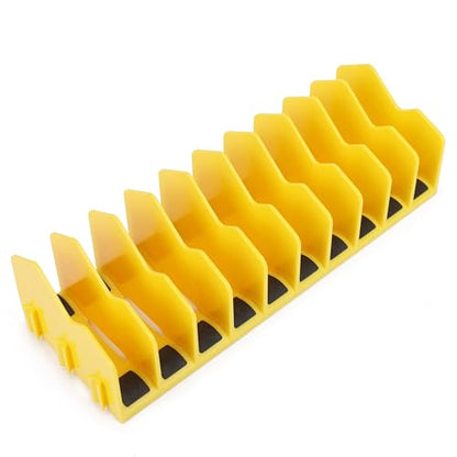 HURRICANE Plier Organizer Rack, 10-Slot Pliers Cutters Rack with Non-Slip Rubber Base, Tool Drawer Toolbox Organizer and Storage, Extendable Design, Fit 3” H, 1 Pack, Yellow - color: yellow