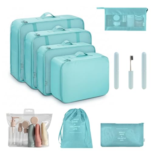 11 Set Packing Cubes for Travel, Anti-Tearing Suitcase Organizer