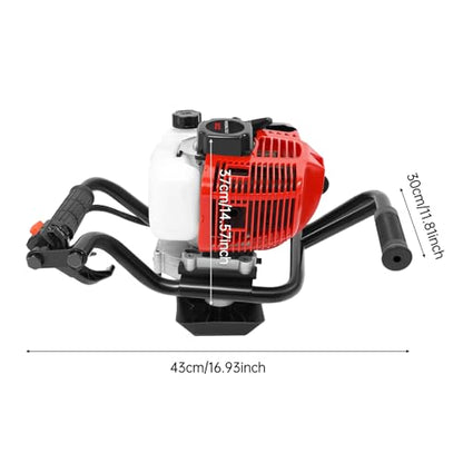 Auger Post Hole Digger, Gas Powered Earth Post Hole Digger Post Holes Earth Digger Petrol Drill Borer Bulb Planting Drill Fence Hole Maker Machine (52CC 2Hp 1.5KW, Drill Bit NOT Included) - size: 52CC 2Hp 1.5KW