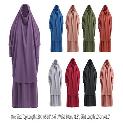 Women's Muslim Prayer Dress Hijab Scarf Eid Prayer Jilbab Khimar Niqab Burka Abaya Maxi Islamic Arabian Modest Cardi Robe - color: Army Green
