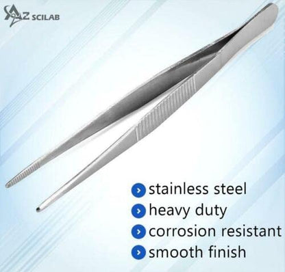 A2Z-Aquascaping Maintenance Tools Accessories,Anti-Rust Stainless Steel Tweezers Scissors Spatula for Aquarium Tank Clean, Fish Tank, Bonsai, Algae Scrapers (12" Serrated Tweezers - Straight) - size: 12" Serrated Tweezers - Straight