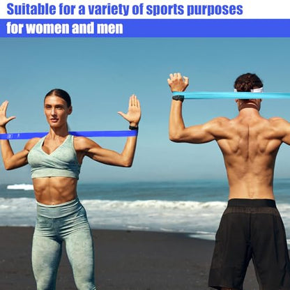 Deekin 20 Pcs Resistance Bands for Women Men 10-115 Lbs 5 Different Resistance Levels Loop Exercise Bands for Leg Working Gym - color: Blue