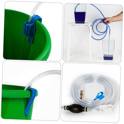 Manual Suction Hose Set for Vehicle Guide Oil and Water Transfer, Handheld Siphon Pump with Sturdy Tube for Aquarium, Car, and Industrial Fluid Suction