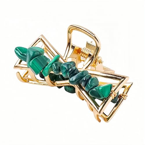 Synthetic Malachite Elegant Gravel Crystal Decorative Jewelry,Crystals and Healing Stones,Use Everyday Hair Styling - color: Malachite