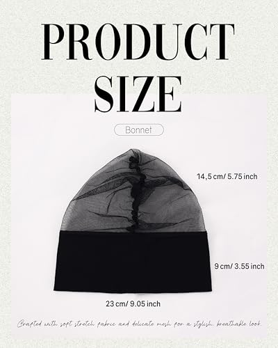 FabNest Chemo Headwear for Men & Women Breathable Cotton Blend Non Slip Cap - color: Black