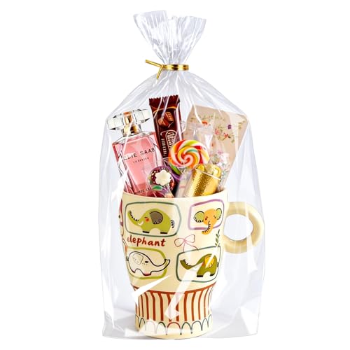 PigPotParty Cellophane Gift Bags 8x14 Inch, 50 Pack, Clear Goodie Bags - color: 8x14 Inch (Pack of 50)