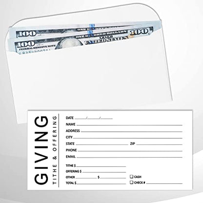 Eaasty 200 Pieces Church Offering Envelopes My Offering Bill Size Envelope Church Tithe Envelopes for Donations, Religious Occasions(Giving Style) - style: Giving Style
