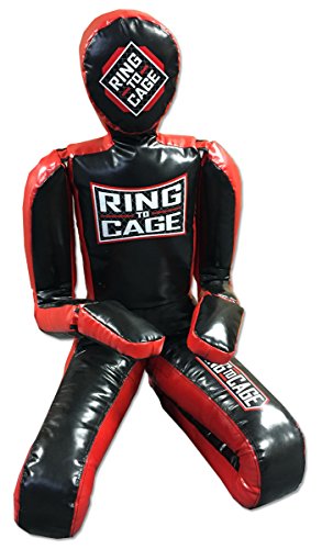 Ring to Cage Deluxe MMA Grappling/Jiu Jitsu/Ground & Pound Dummy 3.0 - Youth or Adult - color: Adult (Filled) Black/Red