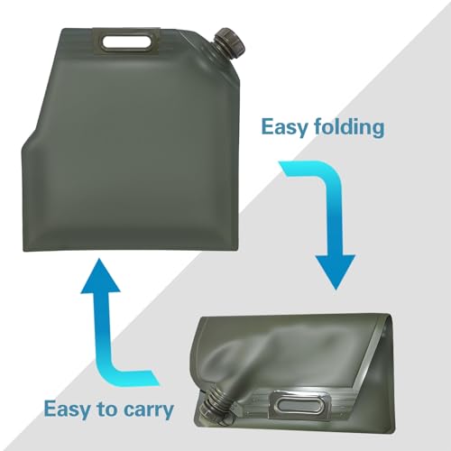 Agatige Fuel Bag for Gasoline, TPU Leakproof Portable Handheld Vehicle Oil Transfer Bag Gasoline Container for Drivers Motorcycles SUVs Road Trips (5L) - style: 5l