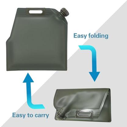 Agatige Fuel Bag for Gasoline, TPU Leakproof Portable Handheld Vehicle Oil Transfer Bag Gasoline Container for Drivers Motorcycles SUVs Road Trips (5L) - style: 5l