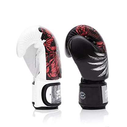 Fairtex Beauty of Survival Limited Edition Boxing Gloves | Premium Craftsmanship |Full-Grain Leather| Stylish Design | Adjustable Fit | Unique Artwork | Hook and Loop Straps - size: 16 oz