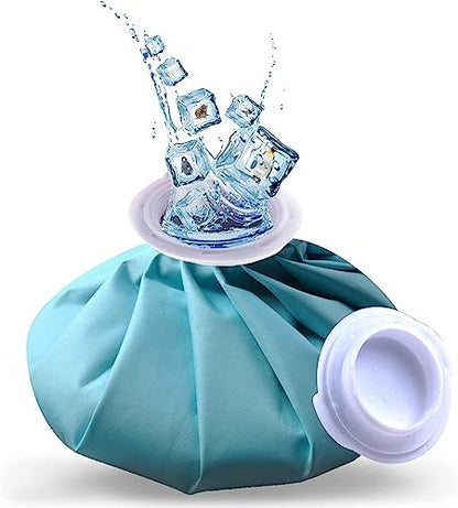 Ice Pack for Injuries Reusable, Ice Bag Reusable 9" Hot Water Bag for Hot & Cold Therapy, No-Leak Elastic Ice Bag for Pain Relief, Menstruation Pain Injuries Muscle Strains - size: 9", style: Blue