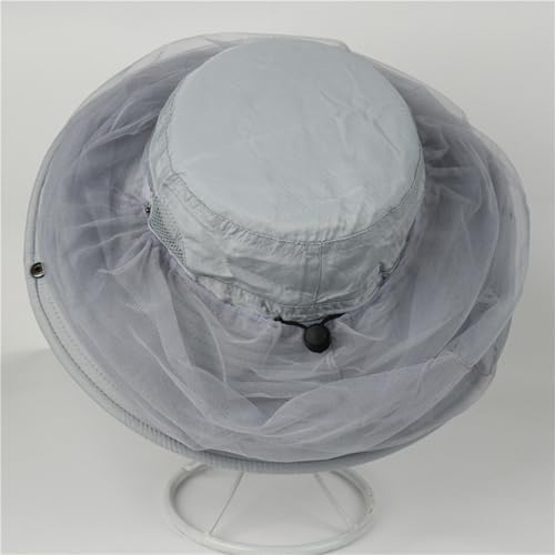 Practical Head Covers with Fine Density Mesh Antibug Head Net for Women Men Unisex Hiking Camping Fishing Accessories Gnat - color: Navy Blue With Top