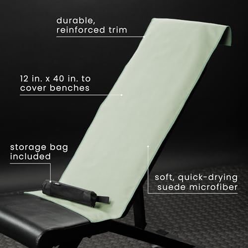 S&T INC. Seude Microfiber Gym Towels & Carry Bags, 3 Pack, 12" x 40", Green | Absorbent and Lightweight Camping Towel, Cooling Towel with Bags, Quick-Dry and Compact for Tavel, Machine Washable - color: Sage (3 Pack)