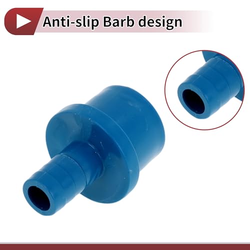 Plastic Hose Barb Fitting 1-1/4" x 5/8" Barb OD Straight Through Pipe Connector Blue 5 Pcs - color: Blue, size: 1-1/4" x 5/8" OD