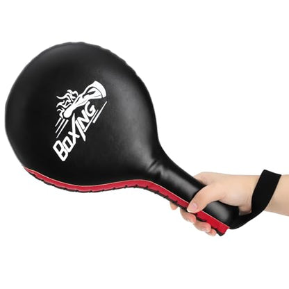 Cididu 2 Pack Boxing Target Paddles, Durable Taekwondo Kick Pad Adult Youth | PU Strike Pads Punching Paddles with Wristband for MMA Martial Arts TKD Karate Kickboxing Training Sparring Equipment